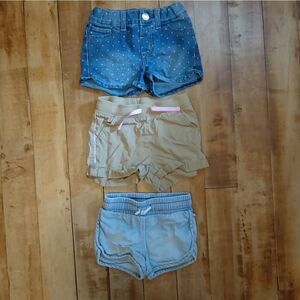 Cat & Jack 2T shorts bundle jean khaki summer polka dot girls shorts bundle